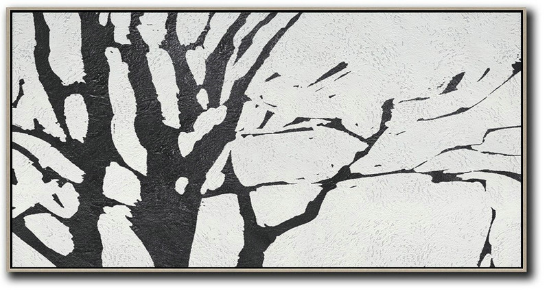 Large Oil Canvas Art,Oversized Horizontal Minimal Art On Canvas - Extra Large Artwork